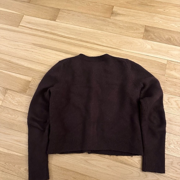 Madewell Dark Brown Cotton & Wool Cardigan - Picture 2 of 2